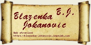Blaženka Jokanović vizit kartica
